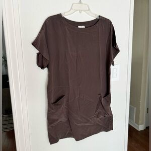 Joie Brown silk Dress with Pockets, XS